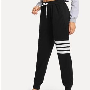 *NEVER WORN* Drawstring Waist Striped Sweatpants